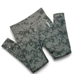 Gymshark Gray and Green Camouflage Leggings